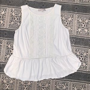 Loft Sleeveless Peplum Top